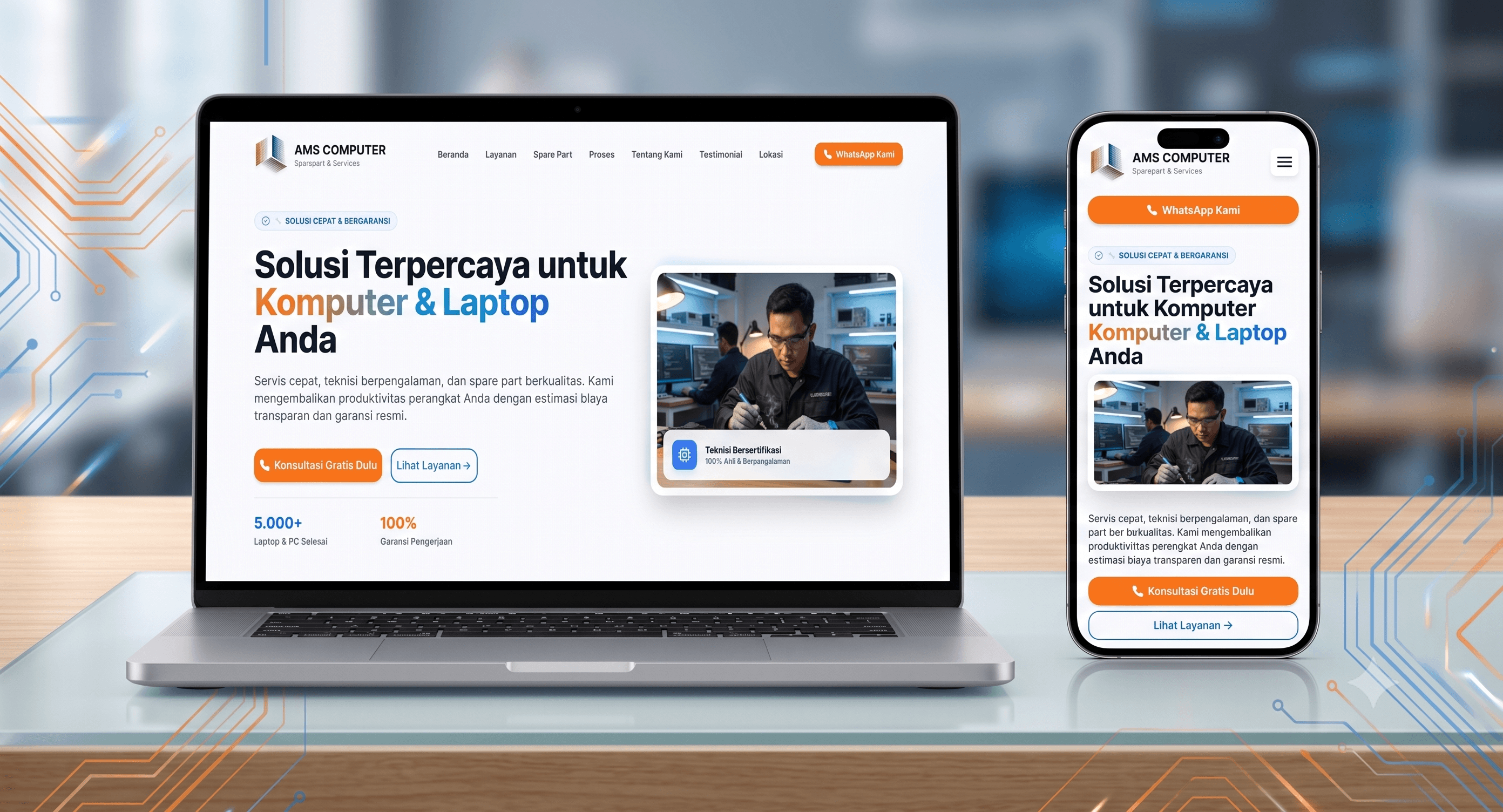 AMSComputer - Professional IT Maintenance and Custom Parts Sourcing